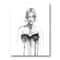 Designart - Monochrome Portrait of Woman Wearing Evening Dress - Modern Canvas Wall Art Print